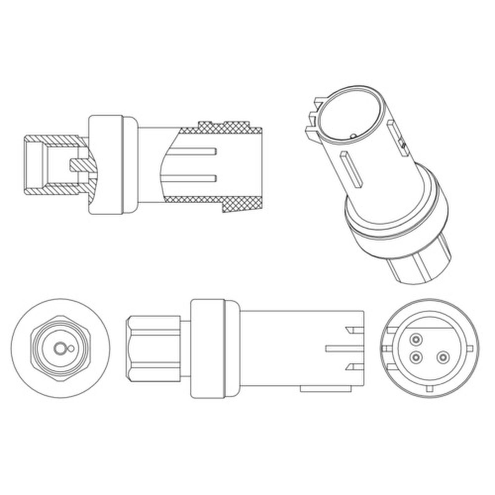 Druckschalter Klimaanlage M10X1.25 3-polig MAHLE für u.a. FORD FOCUS