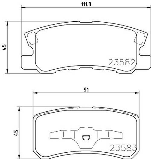 HELLA 8DB 355 009-691 Bremsbelagsatz, SBB