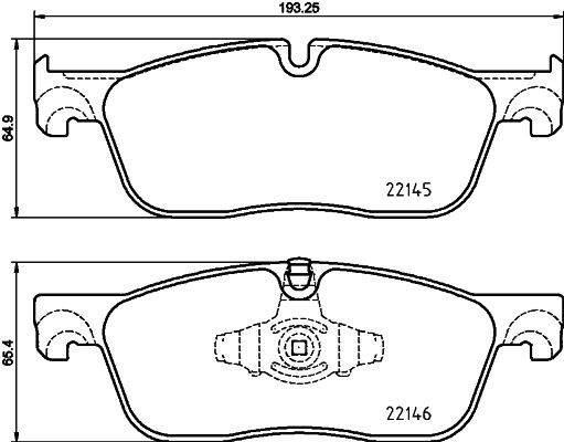 HELLA 8DB 355 025-701 BREMSBELAGSATZ, SCHEIBENBREMSE