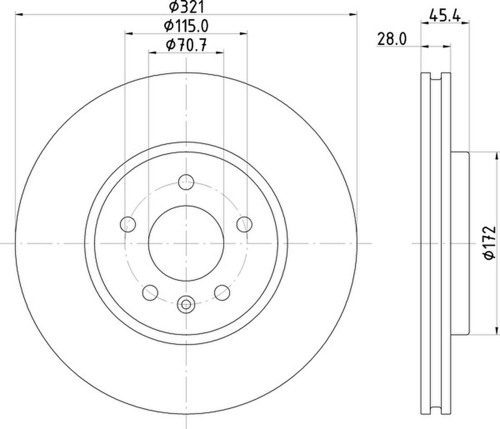 HELLA 8DD 355 132-171 Bremsscheibe