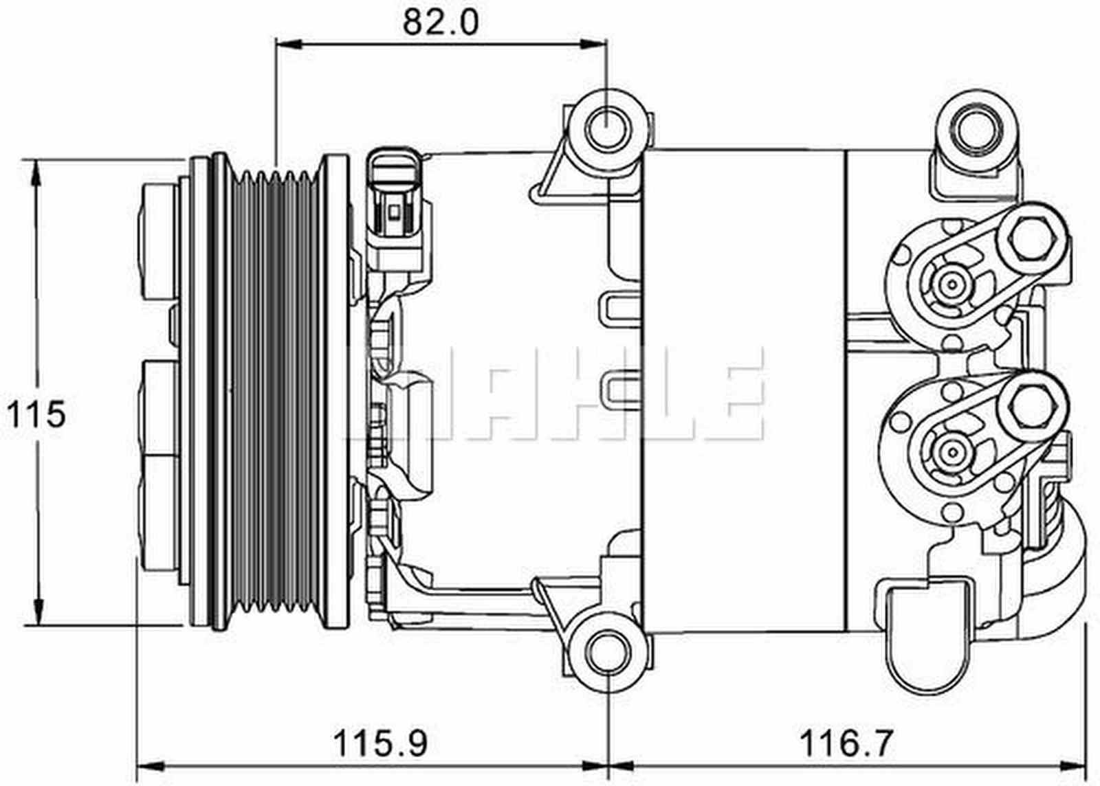 Mahle ACP1332000P Kompressor, Klimaanlage