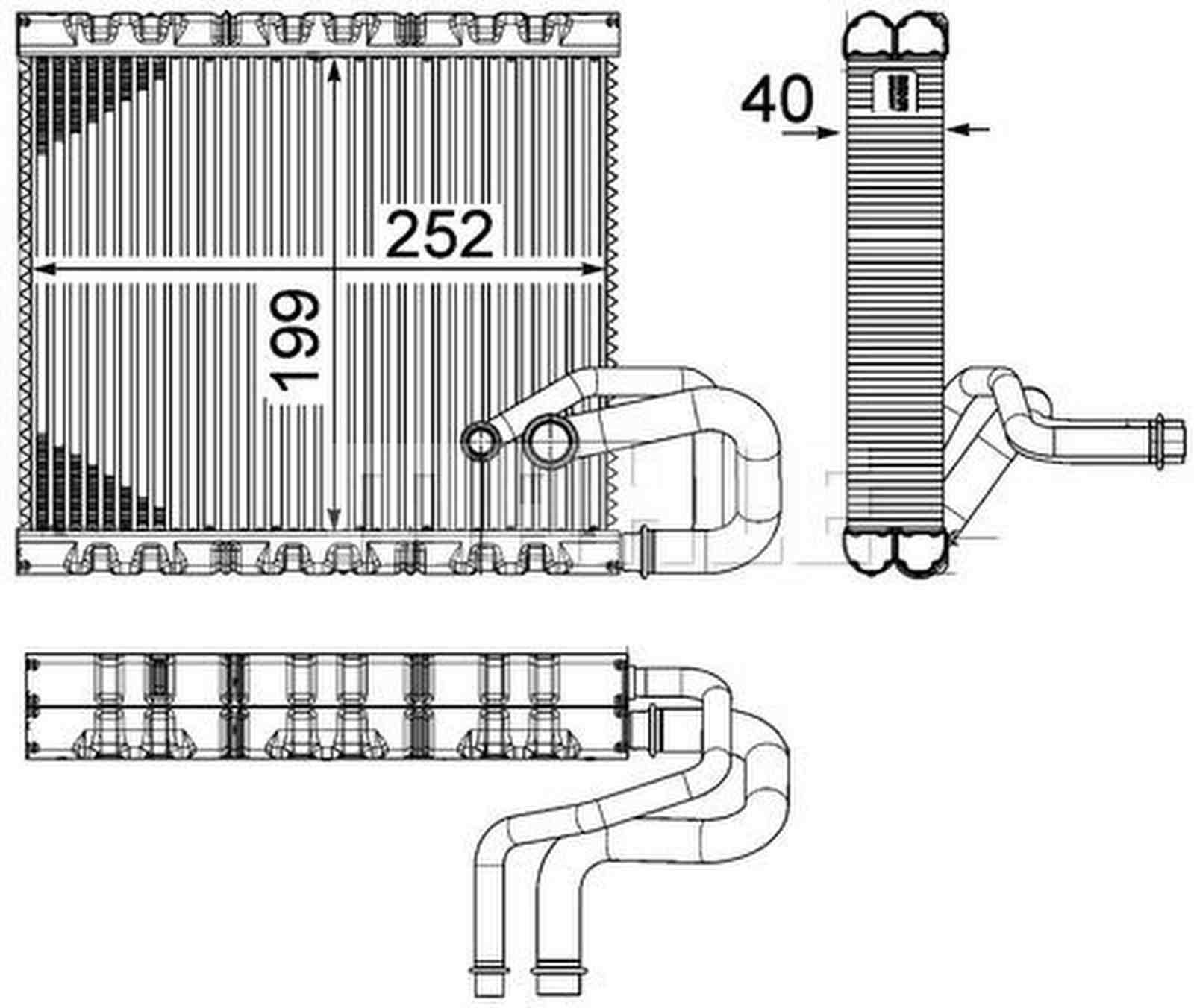 Mahle AE106000P Verdampfer, Klimaanlage