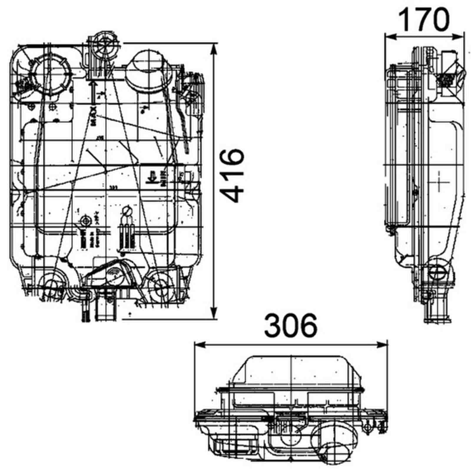Mahle CRT102000P Ausgleichsbehälter, Kühlmittel