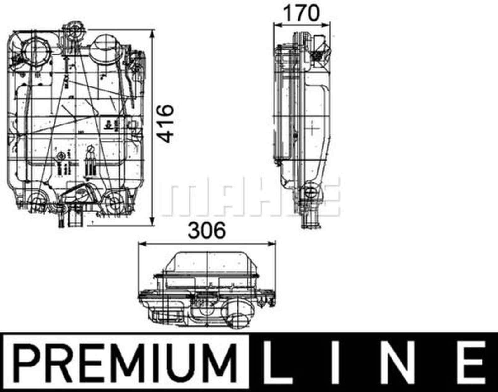 Mahle CRT102000P Ausgleichsbehälter, Kühlmittel