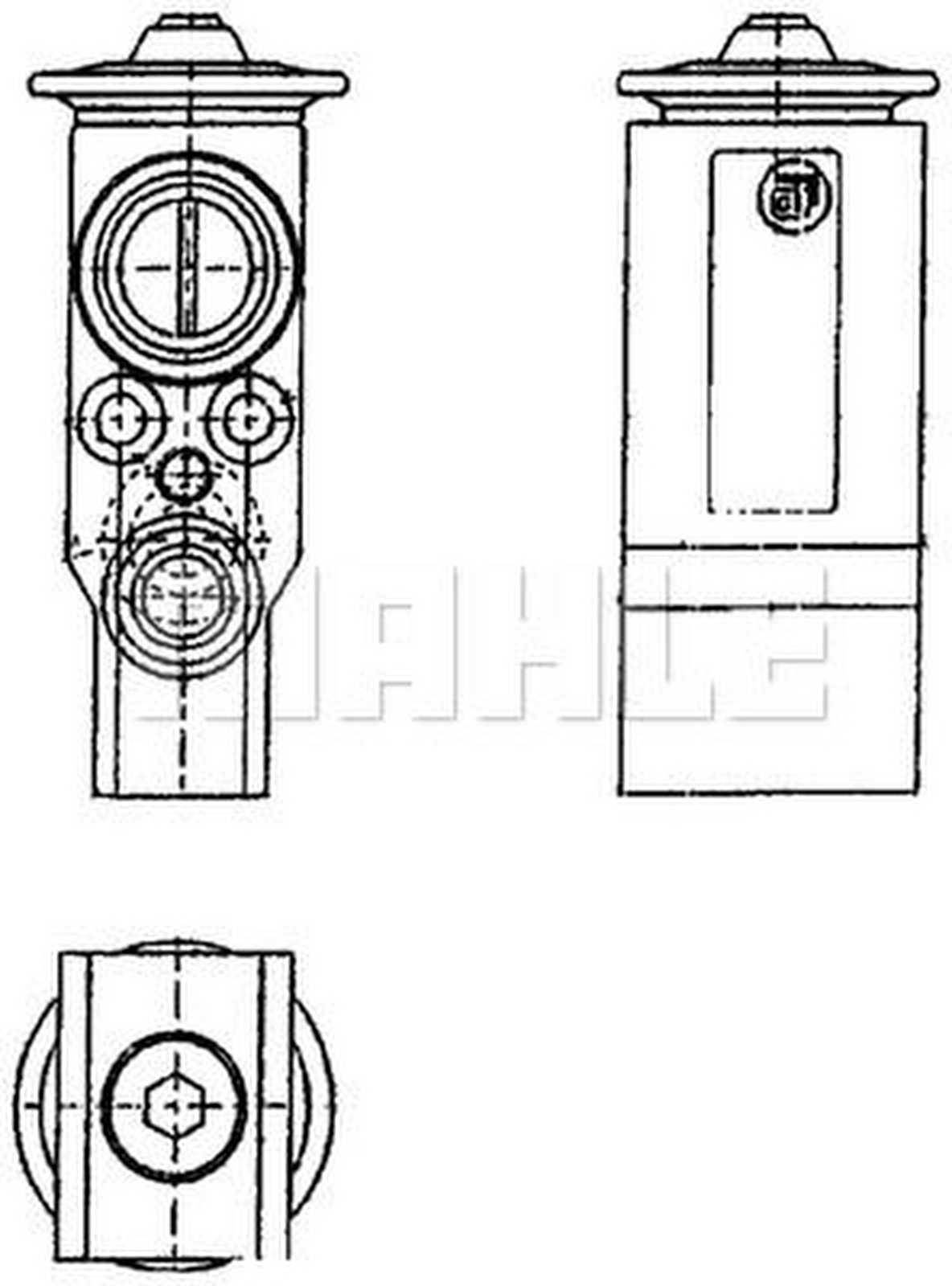 Expansionsventil Klimaanlage Ø 8,6 mm Ø 11,8 mm MAHLE für u.a. PEUGEOT 306