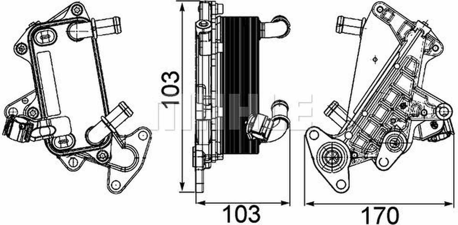 Mahle CLC25000P Ölkühler, Automatikgetriebe