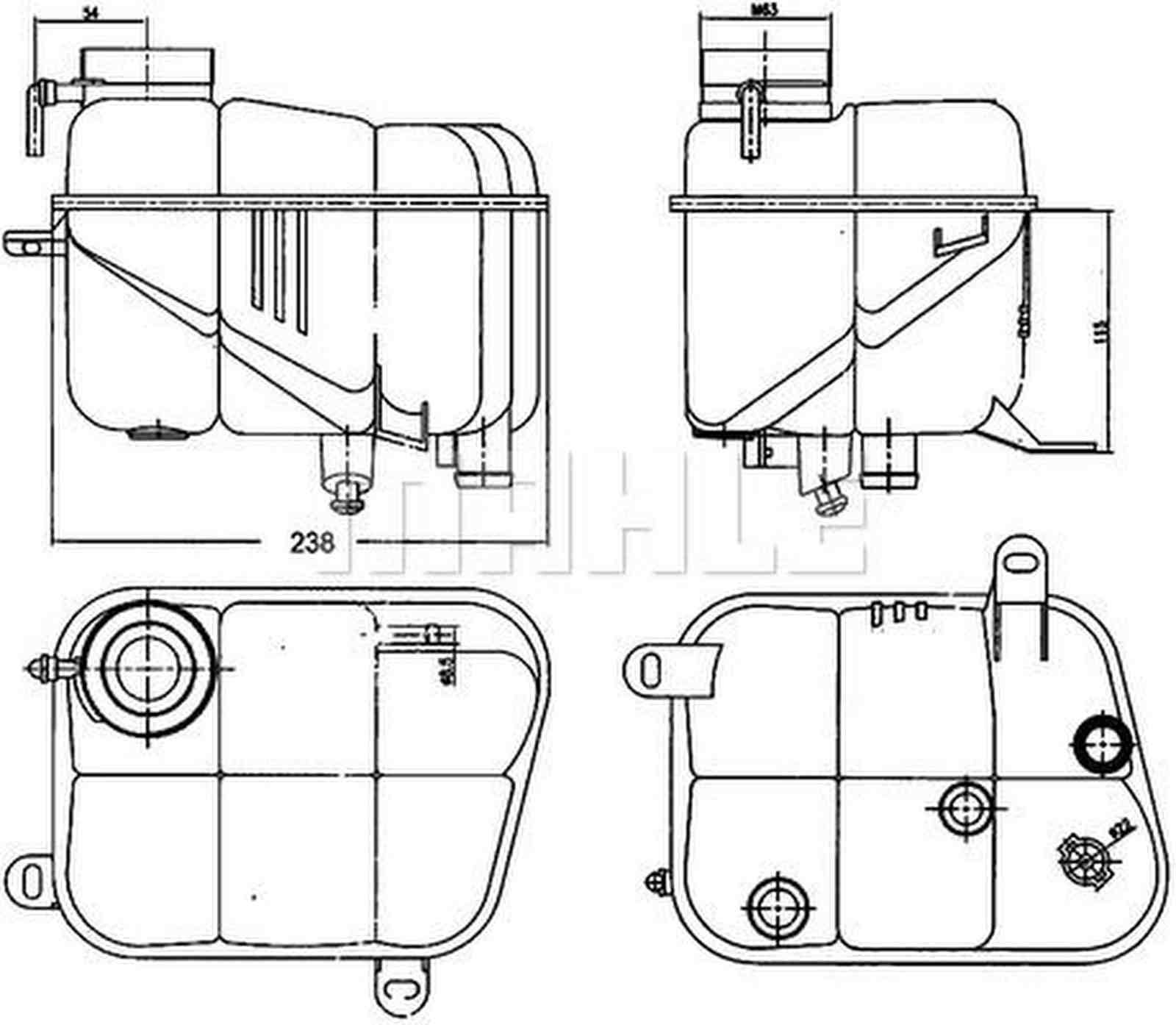 Mahle CRT120000S Ausgleichsbehälter, Kühlmittel