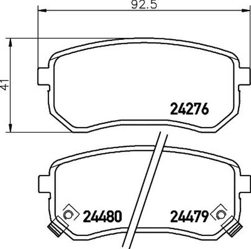 HELLA 8DB 355 006-581 Bremsbelagsatz, SBB