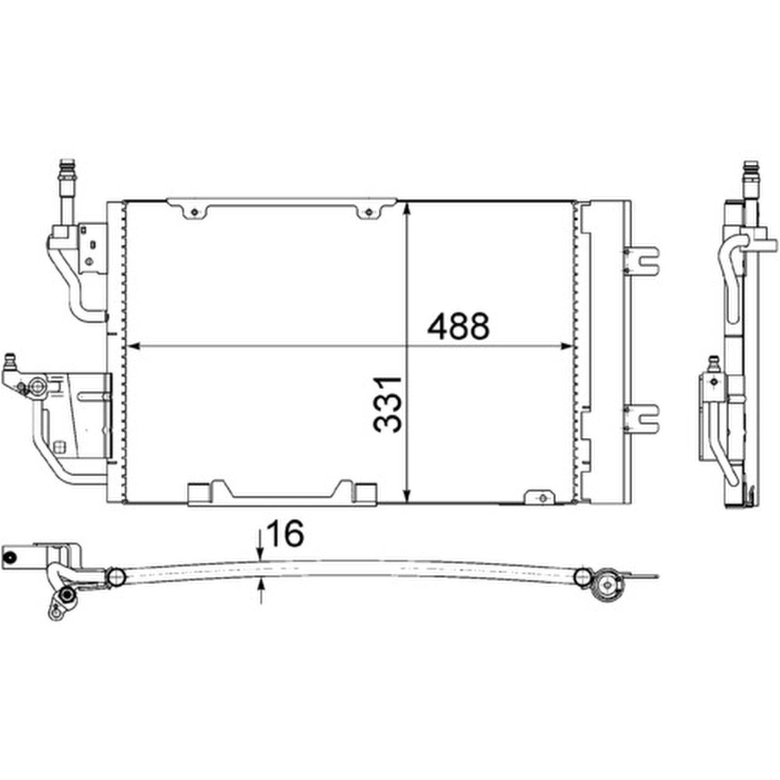 Mahle AC400000S Kondensator, Klimaanlage