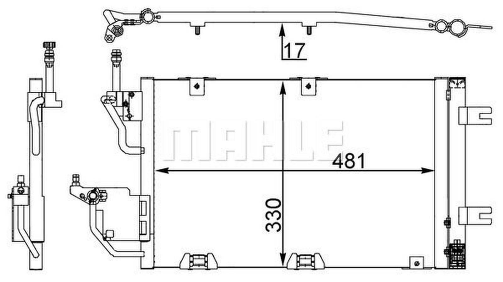 Mahle AC400000S Kondensator, Klimaanlage
