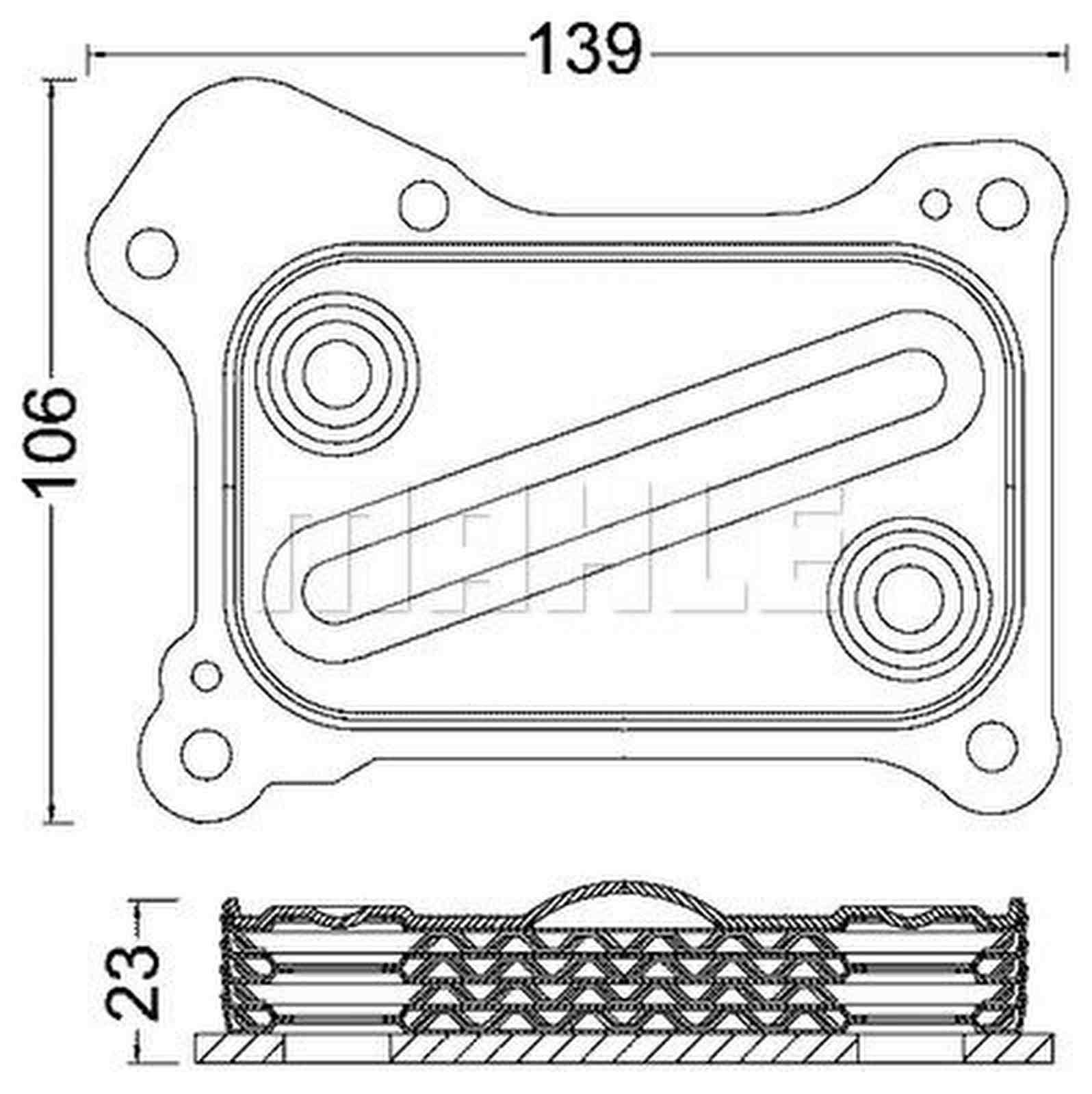 Mahle CLC190000S Ölkühler, Motoröl