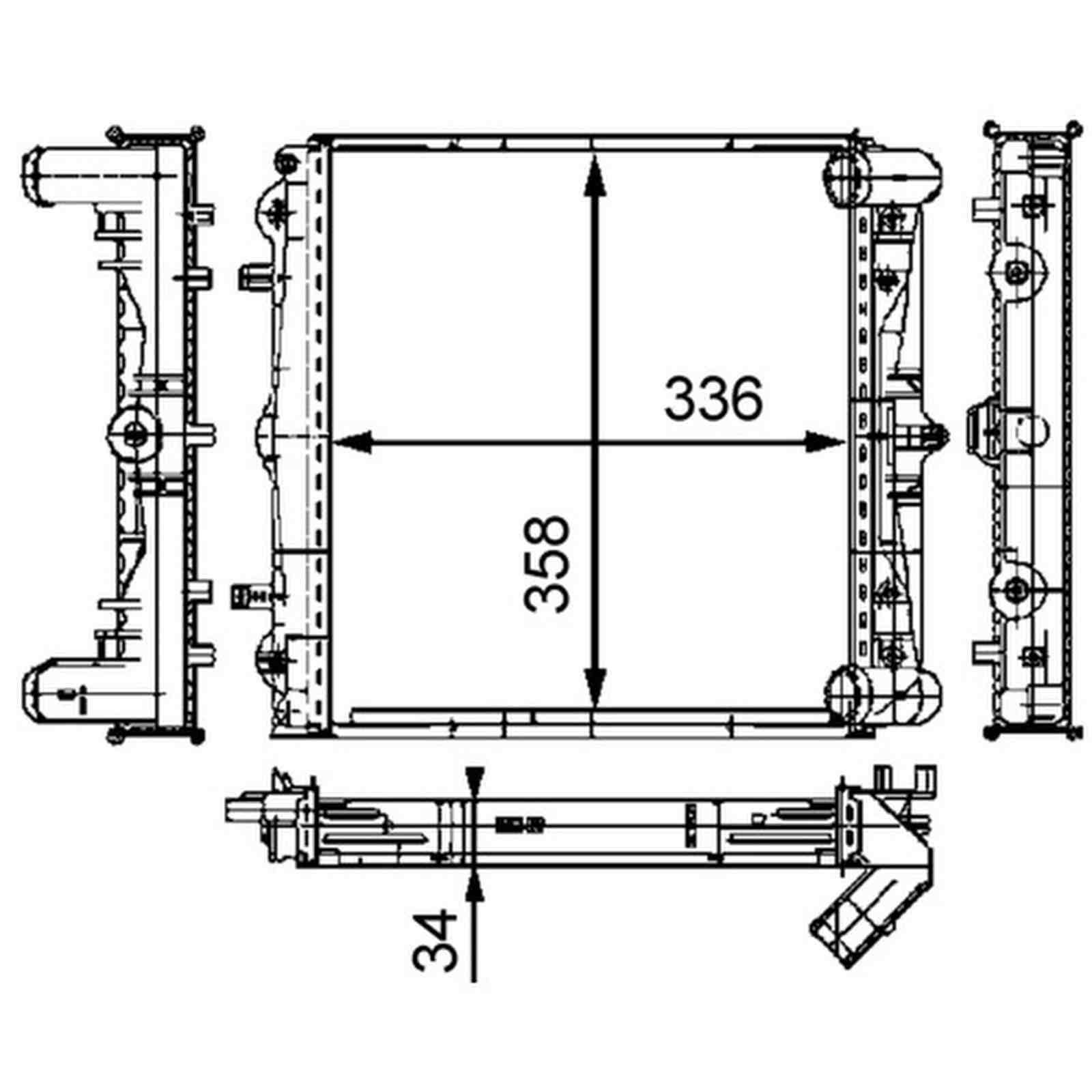 Mahle CR383000S Kühler, Motorkühlung