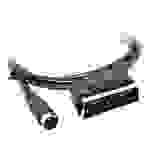 XORO AV3 - Audio/Video Adapterkabel SCART-Mini Adapter/Anschluss DIN 1,5m für XORO HRT8772/HRK7672 TWIN & HDD in Schwarz