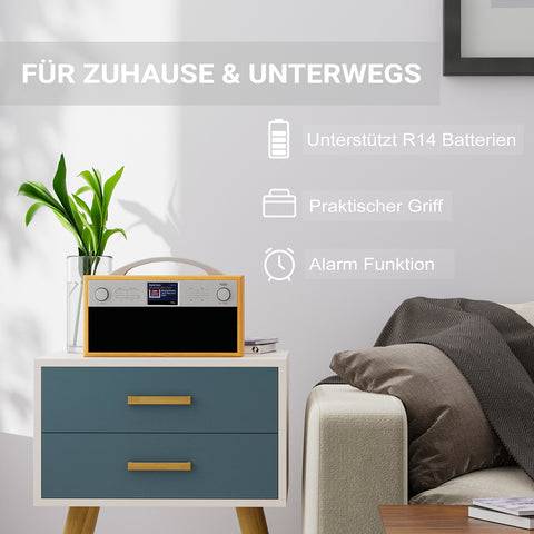 XORO DAB 250 IR DAB+/FM WLAN-Stereo-Internetradio 2,4" Farbdisplay 2x Stereo-Lautsprecher Spotify Connect Bluetooth 4.2