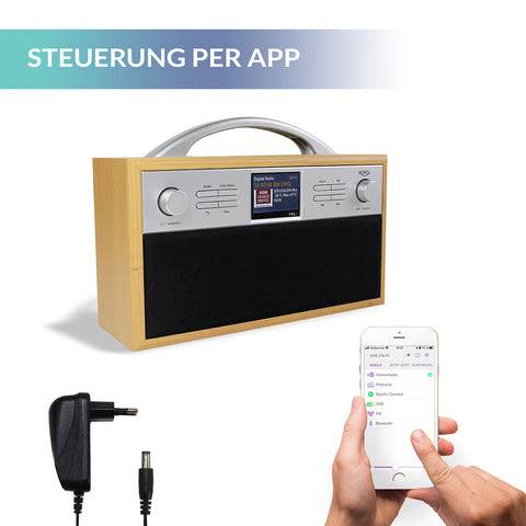 XORO DAB 250 IR DAB+/FM WLAN-Stereo-Internetradio 2,4" Farbdisplay 2x Stereo-Lautsprecher Spotify Connect Bluetooth 4.2