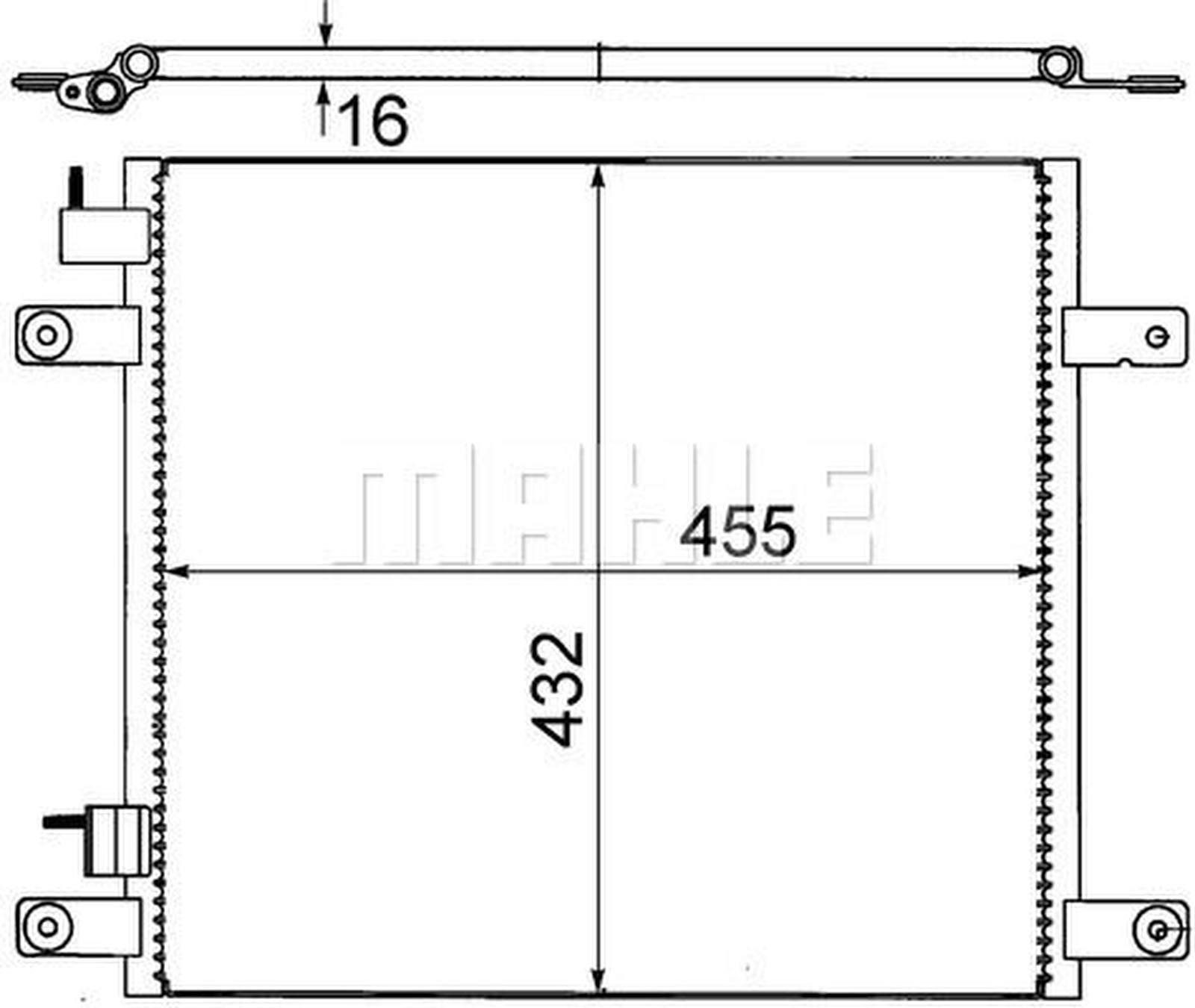 Mahle AC705000S Kondensator, Klimaanlage