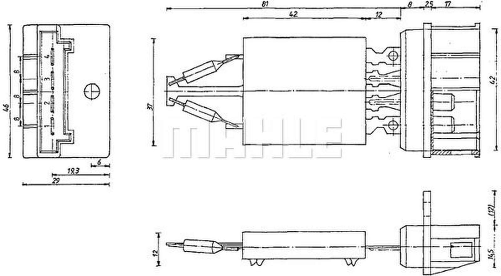 Mahle ABR101000P Widerstand, Innenraumgebläse