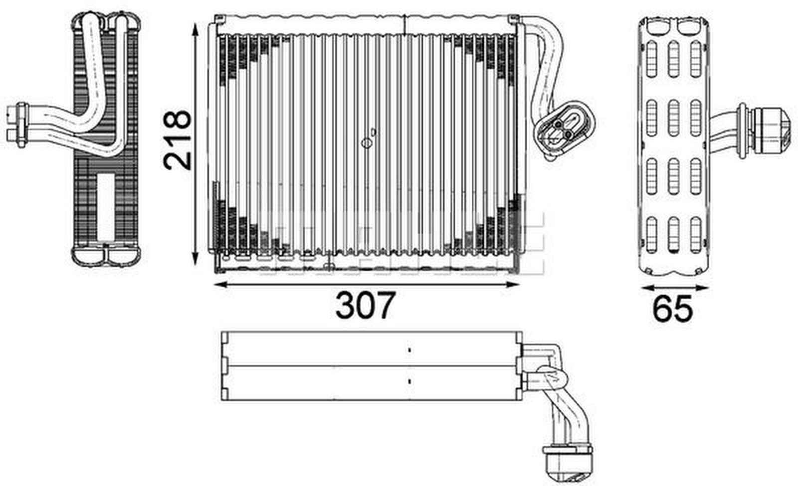 Mahle AE122000P Verdampfer, Klimaanlage