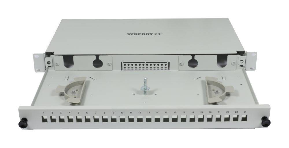 Synergy 21 LWL-Patchpanel für 24xLC-Duplex-Buchsen 19"/1HE ohne LC-Kupplungen -