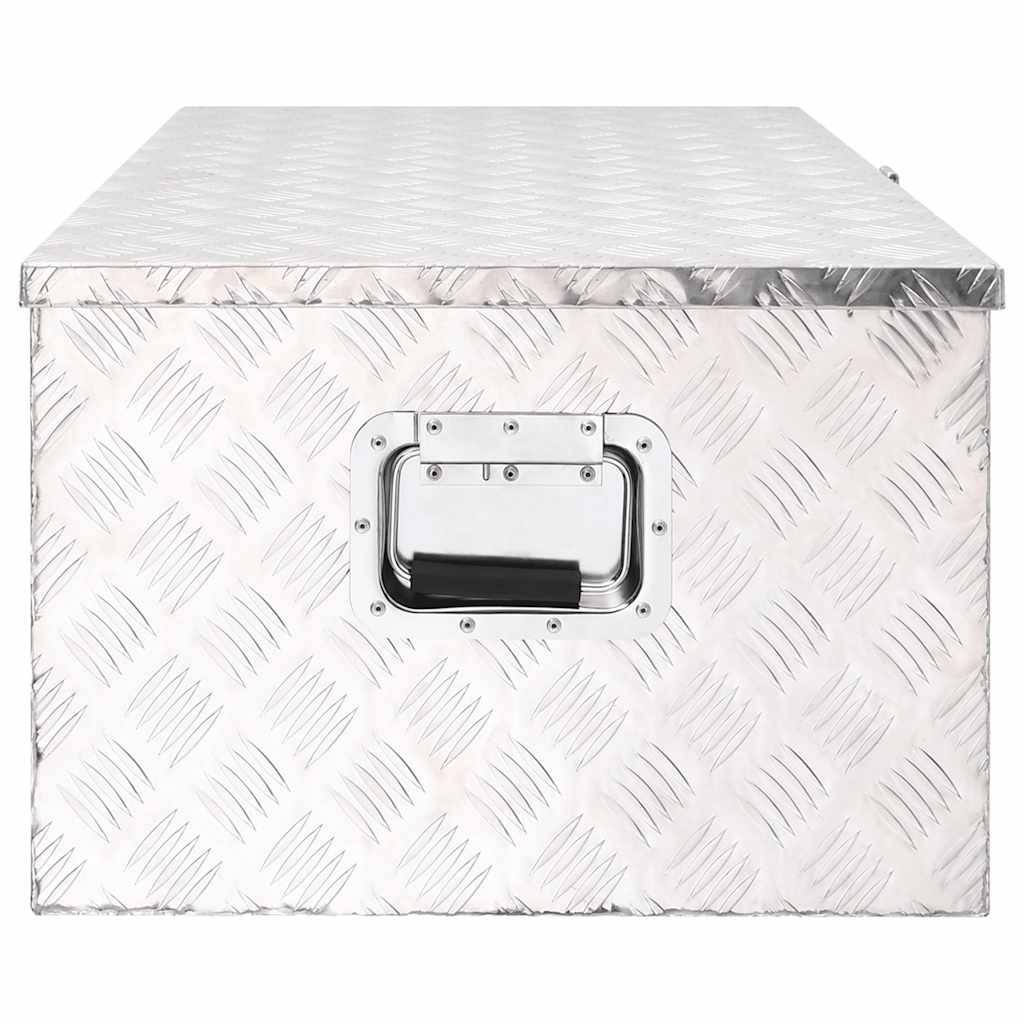 vidaXL Aufbewahrungsbox Silbern 100x55x37 cm Aluminium