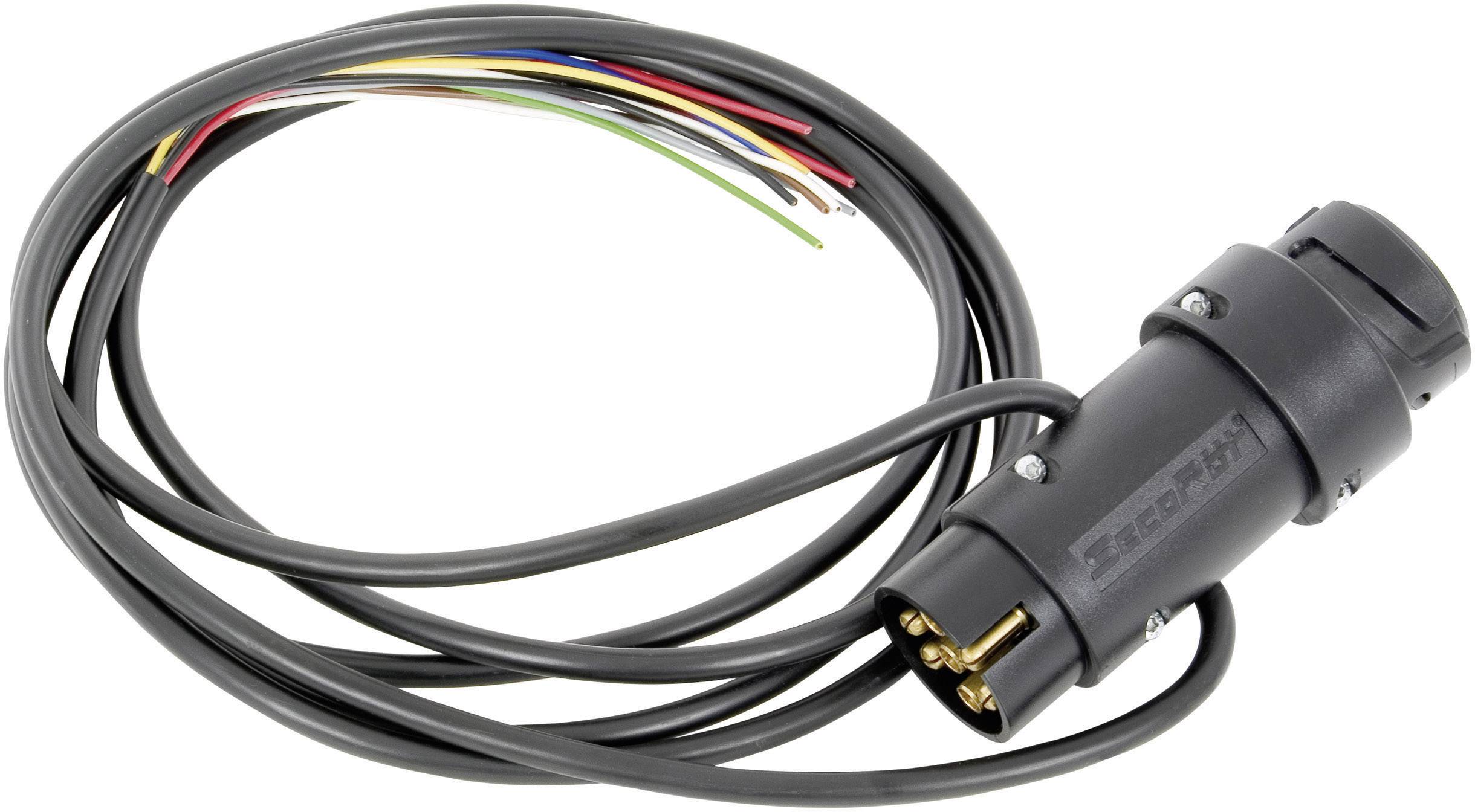 Schwarz-grauer Steckverbinder mit Kabeln in verschiedenen Farben zur elektrischen Verbindung.