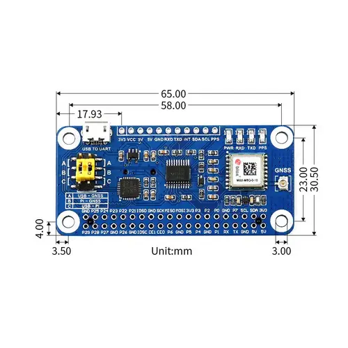 GPS/Beidou/Galileo/GLONASS MAX-M8Q GNSS HAT für Raspberry Pi GPS/Beidou/Galileo/GLONASS MAX-M8Q GNSS HAT für Raspberry Pi