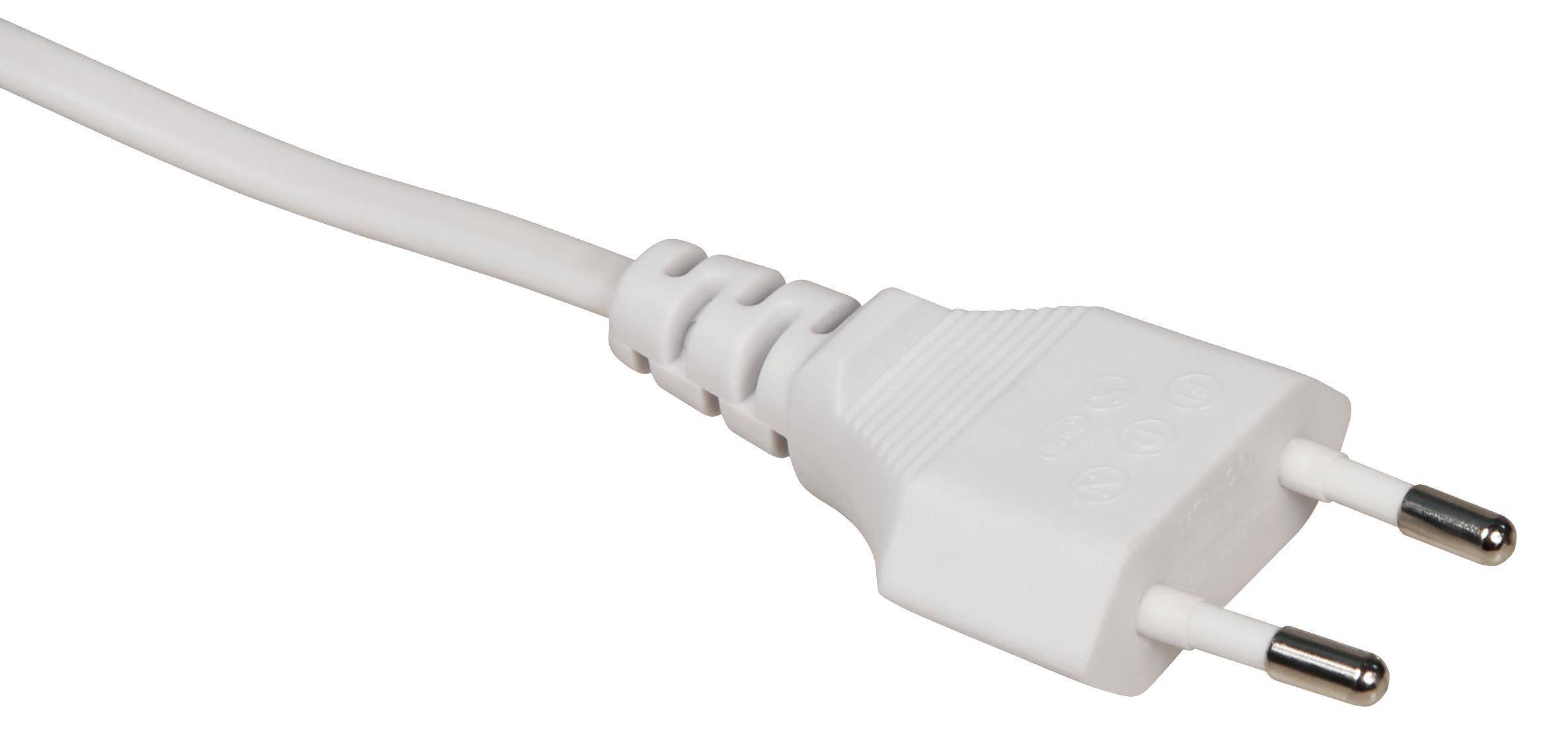 Euro-Netzkabel mit Schnurschalter und E14 Fassung, 3,5m, weiß