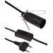 Euro-Netzkabel mit Schnurschalter und E14 Fassung, 3,5m, schwarz Euro-Netzkabel mit Schnurschalter und E14 Fassung, 3,5m, schwarz
