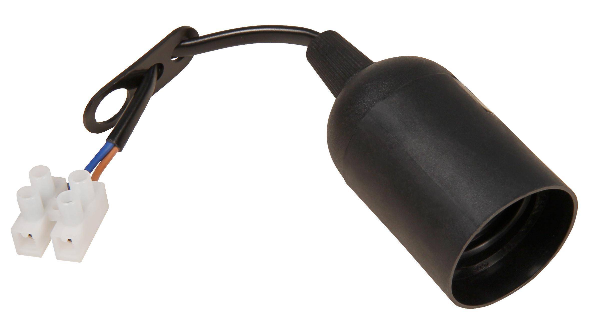 Renovierfassung E27, mit Lüsterklemme und Aufhänger, 11cm Kabel