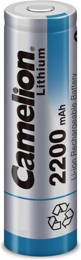 Akku-Zelle 18650 Li-Ionen Akku, 3.7V, 2200mAh, Abmessungen 64 x 18mm