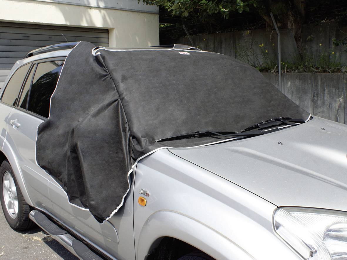 APA Scheibenabdeckung Front- & Seitenscheibenschutz, Diebstahlschutz (B x H) 340 cm x 97 cm Lkw, SUV, Van, Bus Schwarz