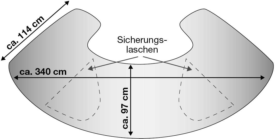 APA Scheibenabdeckung Front- & Seitenscheibenschutz, Diebstahlschutz (B x H) 340 cm x 97 cm Lkw, SUV, Van, Bus Schwarz