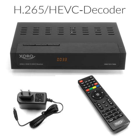 XORO HRM 7670 TWIN Full HD DVB-T/T2/C Receiver PVR Ready Timeshift USB Mediaplayer 2 Empfangsteile inkl. Fernbedienung