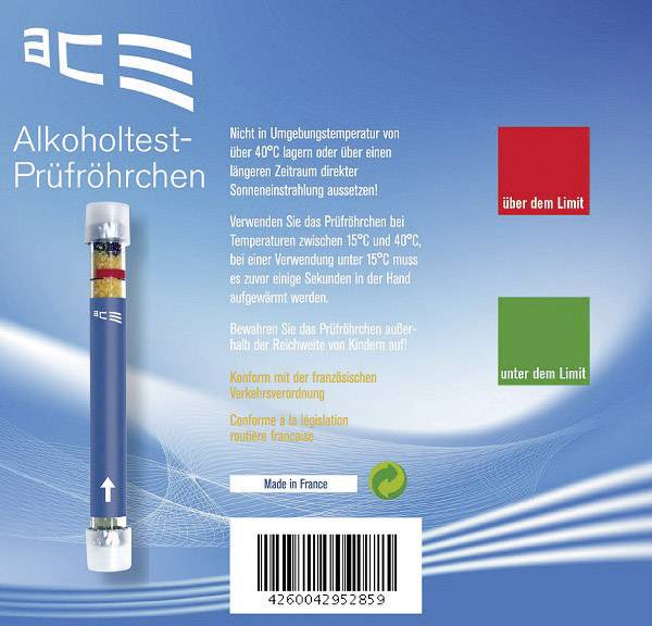 ACE Alkoholtest-Prüfröhrchen Mundstücke