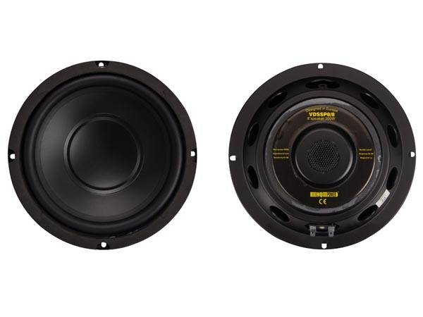 Schwarzer subwoofer für lautsprecher, 8" / 350w