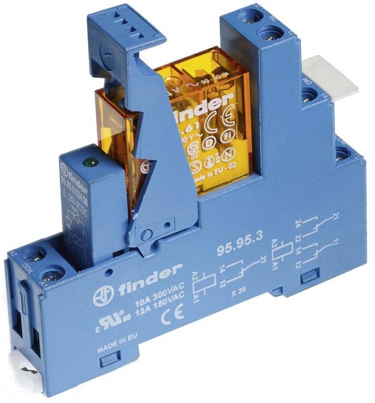 Finder 49.52.8.230.0060 Relaisbaustein Nennspannung: 230 V/AC Schaltstrom (max.): 8 A 2 Wechsler 1 St.