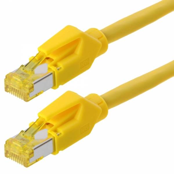 Tecline S/FTP Cat6A - 2m - 2 m - Cat6a - S/FTP (S-STP) - RJ-45 - RJ-45 - Gelb