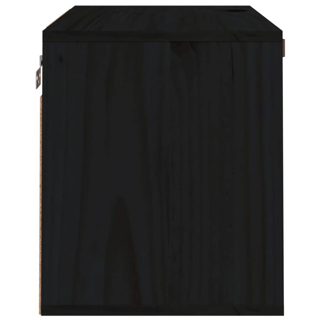 vidaXL Wandschrank Schwarz 60x30x35 cm Massivholz Kiefer