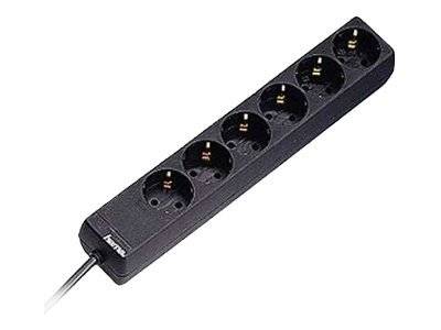 Hama Distribution Panel 6-Way 45° Verlängerungsschnur Wechselstrom 230 V Ausgangsanschlüsse: 6 1.4 m Schwarz Packung mit 15