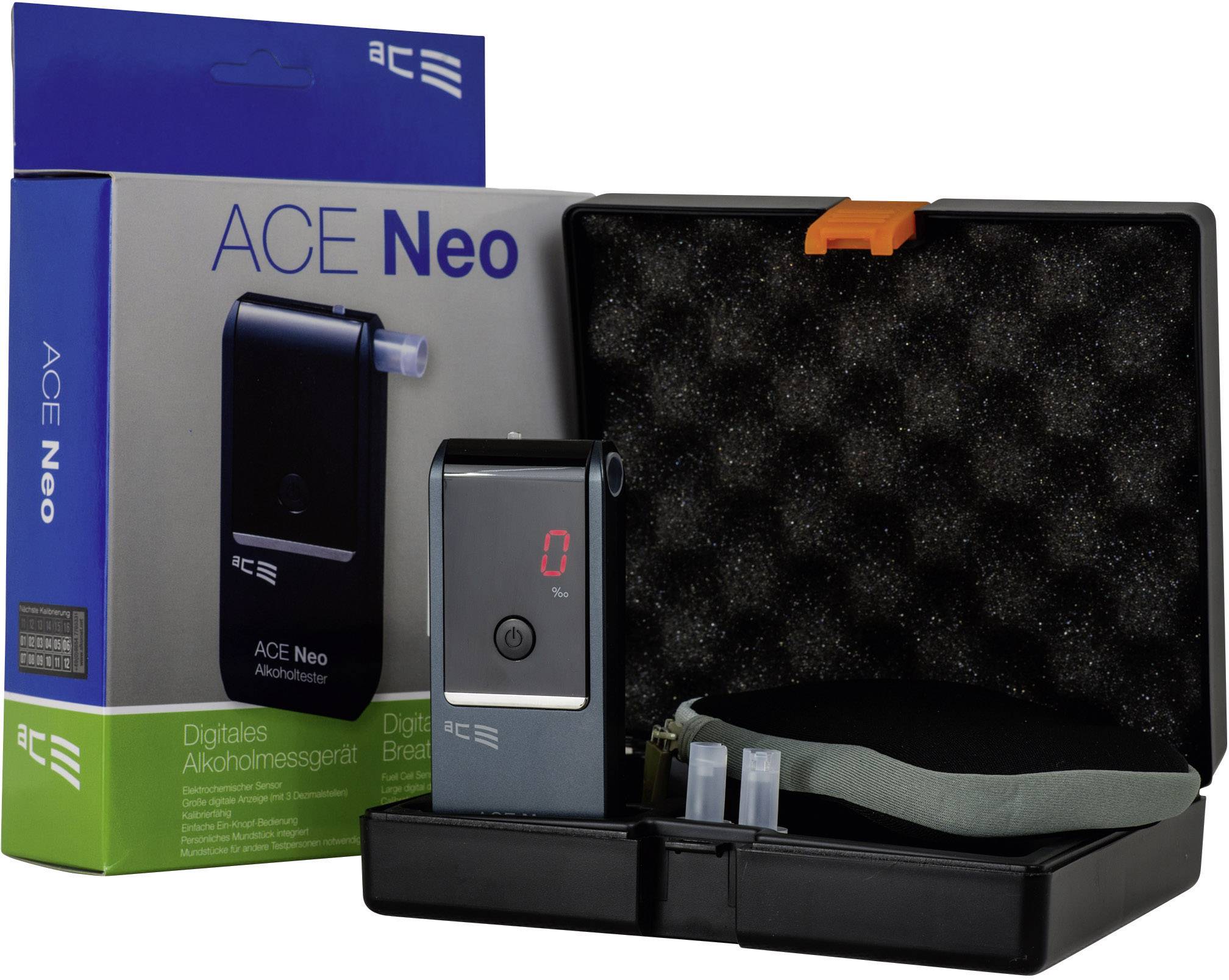 ACE Neo Alkoholtester Navy 0 bis 4 ‰ inkl. Display
