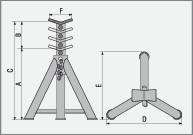 Kunzer Unterstellbock 16 t Arbeitshöhe: 29 - 45.5cm