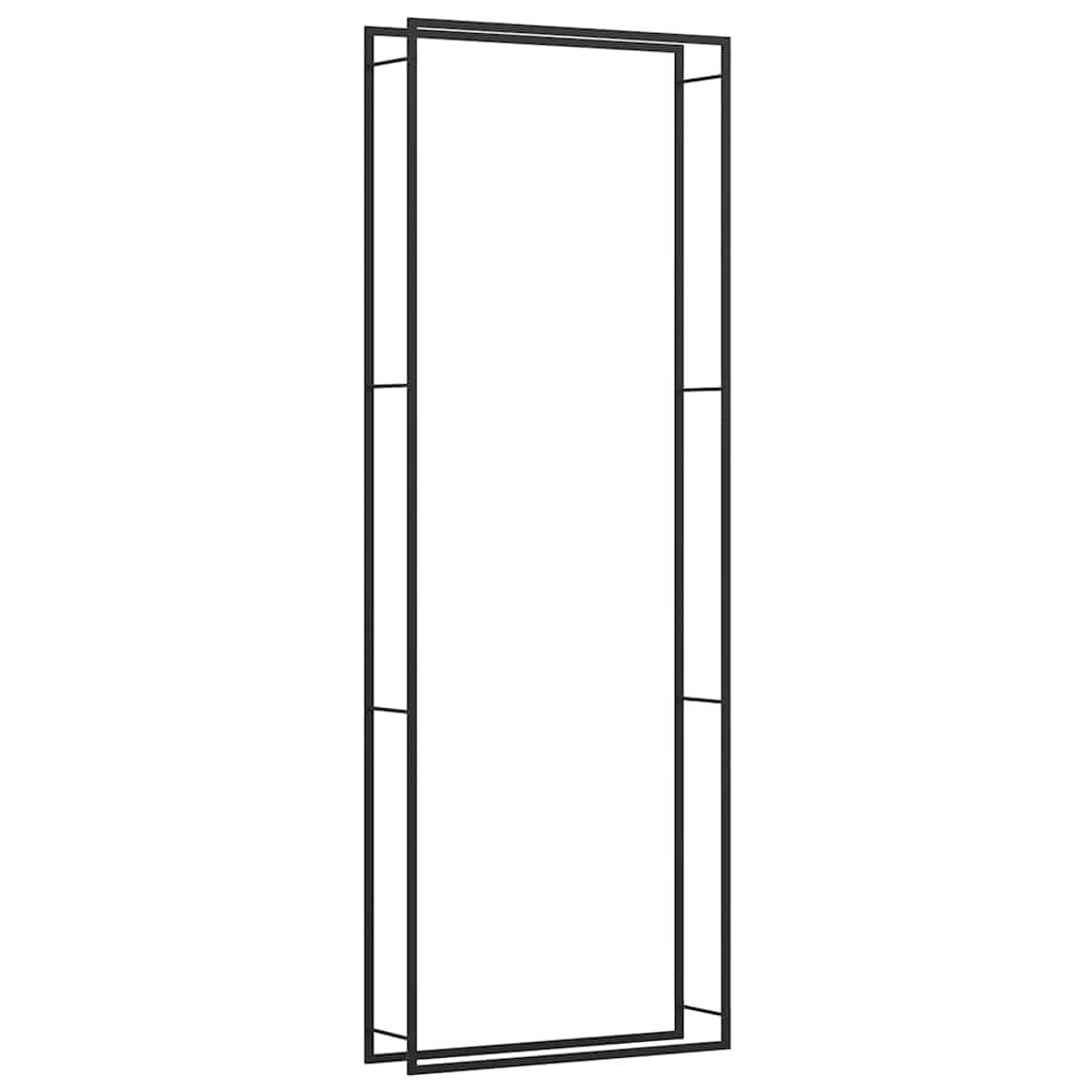 vidaXL Brennholzregal Mattschwarz 110x28x312 cm Stahl