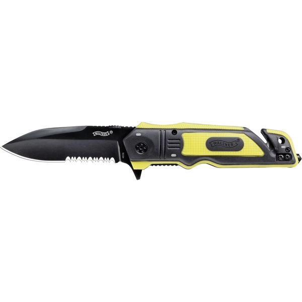 Walther 5.0729 Emergency Rescue Knife ERK fluoreszierend Rettungsmesser Glasbrecher, Gurtschneider (L x B x H) 118 x 40 x 20mm Walther 5.0729 Emergency Rescue Knife ERK fluoreszierend Rettungsmesser Glasbrecher, Gurtschneider (L x B x H) 118 x 40 x 20mm