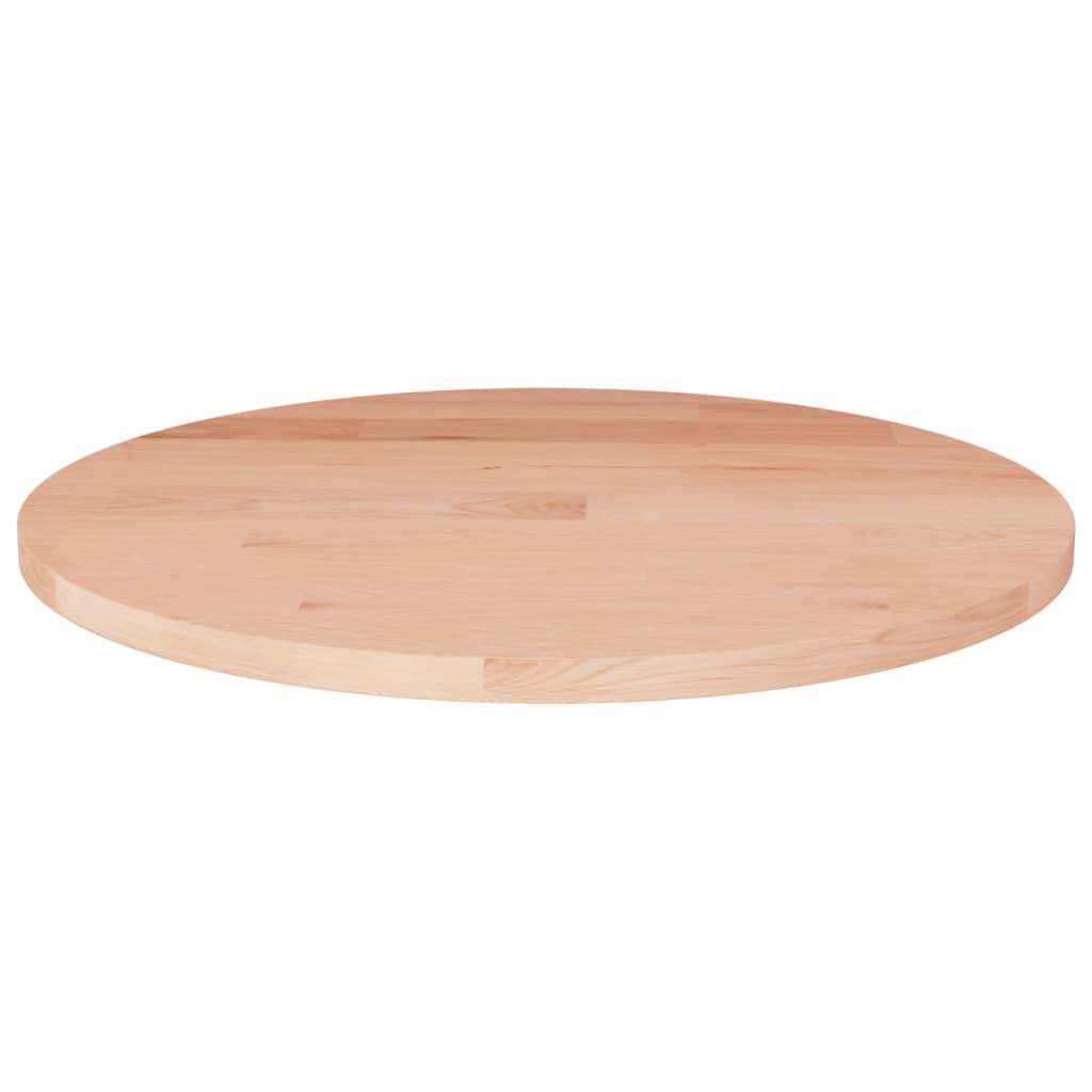 vidaXL Runde Tischplatte Ø50x1,5 cm Unbehandeltes Massivholz Eiche