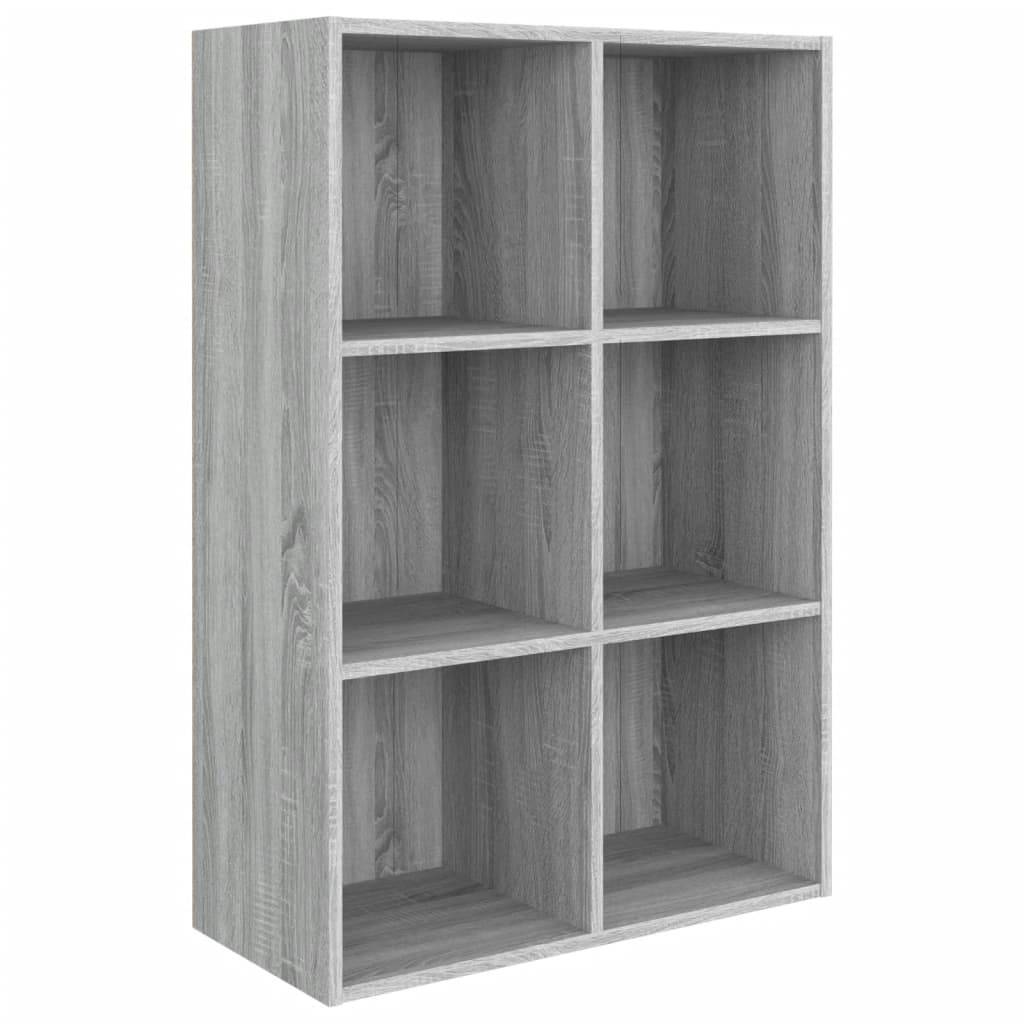 vidaXL Bücherregal/Sideboard Grau Sonoma 66x30x98 cm Holzwerkstoff