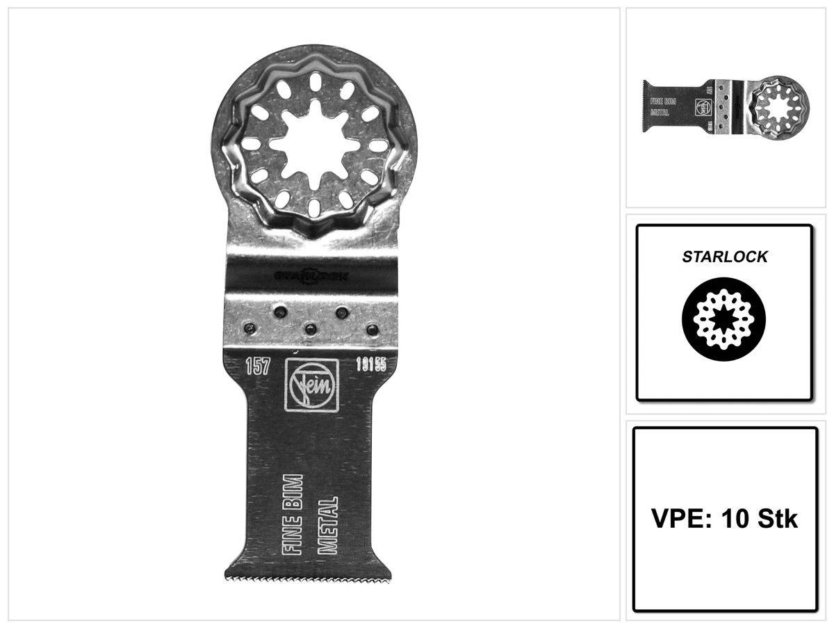 Fein E-Cut FINE Tauchsägeblatt Starlock 30 x 50 mm 10 Stk. ( 63502157240 ) Bi-Metall