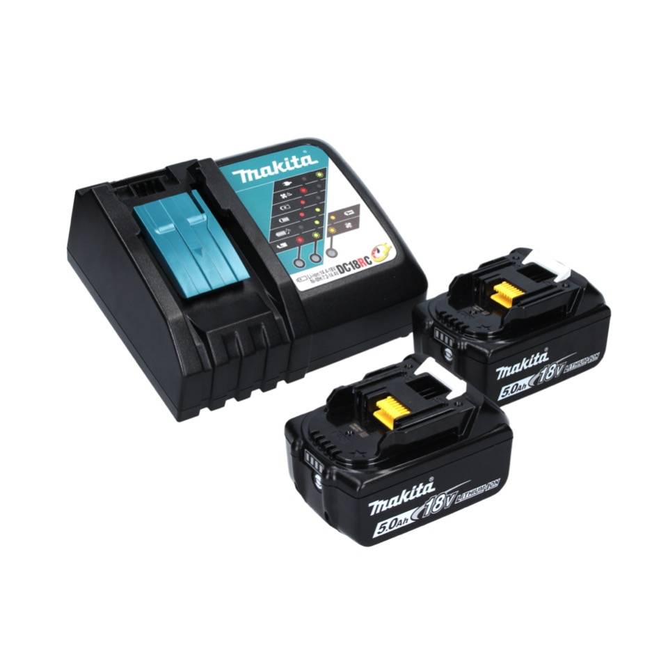 Makita DBS 180 RTJ Akku Bandfeile 18 V 9 x 533 mm Brushless + 2x Akku 5,0 Ah + Ladegerät + Makpac