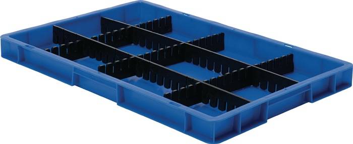 Unterteiler f.Transportstapelbehälter H.100mm PP anthrazit 10St./Karton LA-KA-PE