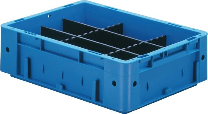 Unterteiler f.Transportstapelbehälter H.100mm PP anthrazit 10St./Karton LA-KA-PE