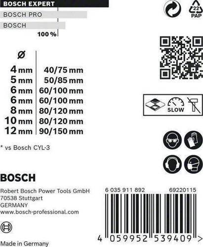 Mehrzweckbohrer EXPERT HEX-9 6-kant Schaft 2608902252 Typ einzeln Ø 5,0 mm Länge 100 mm Spirallänge 50 mm